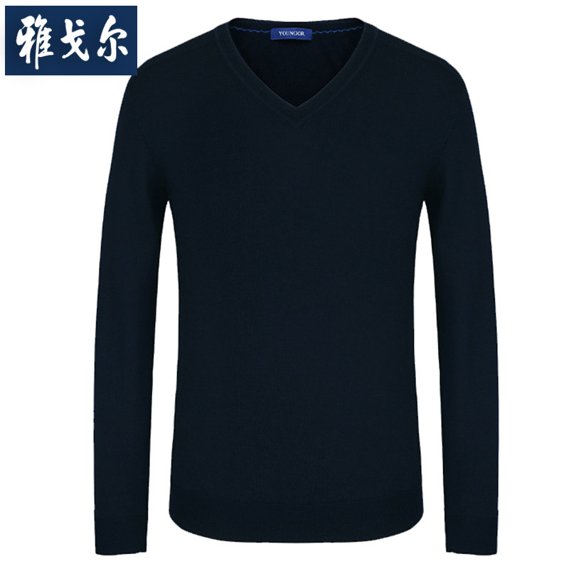 Younger sweater men wear lazy black round neck pullover bottoming sweater clothes men's wool sweater in winter