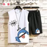 Жилет, комплект, футболка с коротким рукавом для школьников без рукавов, шорты, подходит для подростков