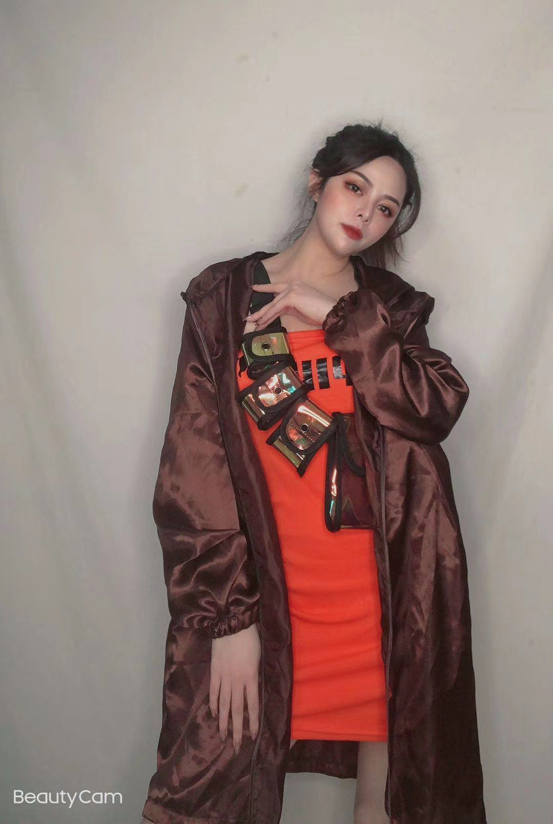 dsdjgogo singer for show party jacket pocket suit coffee color dance team combo bar nightfield acting out