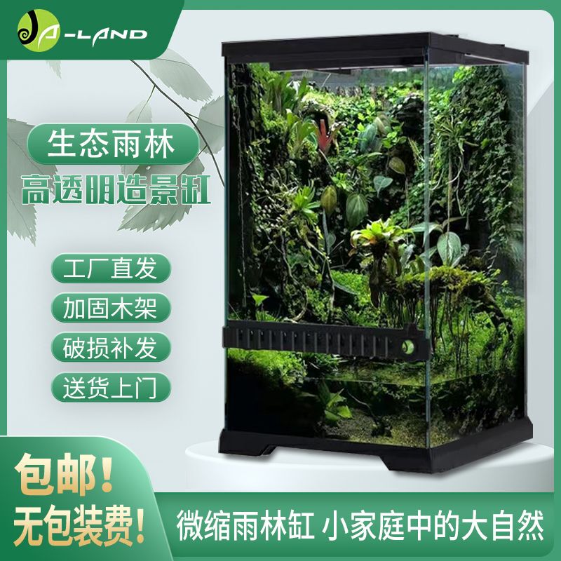 A-Land Rainforest Tank Landscaping Ultra-White Glass Tropical Rainforest Plant Animal Breeding Box Aquarium Supplies A-Land Rainforest Tank Landscaping Ultra-White Glass Tropical Rainforest Plant Animal Breeding Box Aquarium Supplies