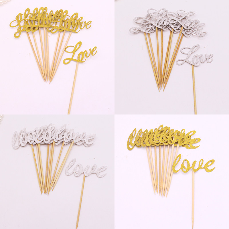 Wedding Dessert Table Cake Pudding Golden Silver loveinserted Diamond Inserts IDO Inserted Cards Wedding Cards