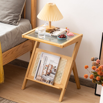 Day-style small tea table art living room sofa rattan lace up a few glass bedside table creative corner a few net red light lavish