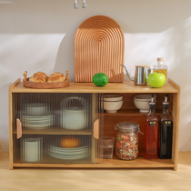 Japanese-style desktop storage cabinet tea set dust-proof water cup storage box dining table storage artifact cup rack locker