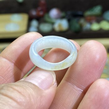 Hetian jade white jade seed material card 16-shaped ring retro style ring circle cultural play beads running circle jade ring hanging ornament