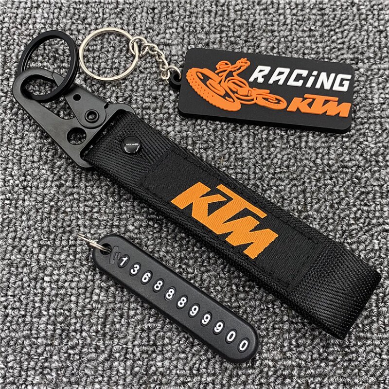 Suitable for KTM locomotive key buckle embroidery key with Duke250 390790 1290 key hanging decoration