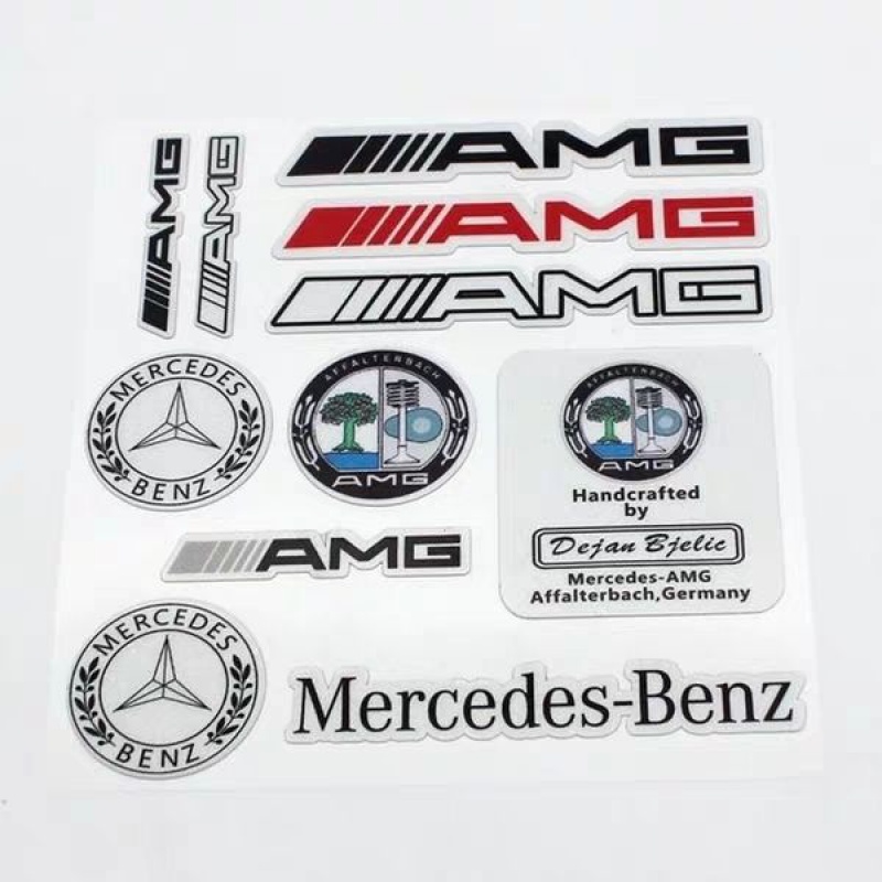 Suitable for Mercedes-Benz stickers modified AMG personality decorative window stickers door handle stickers interior decorative stickers