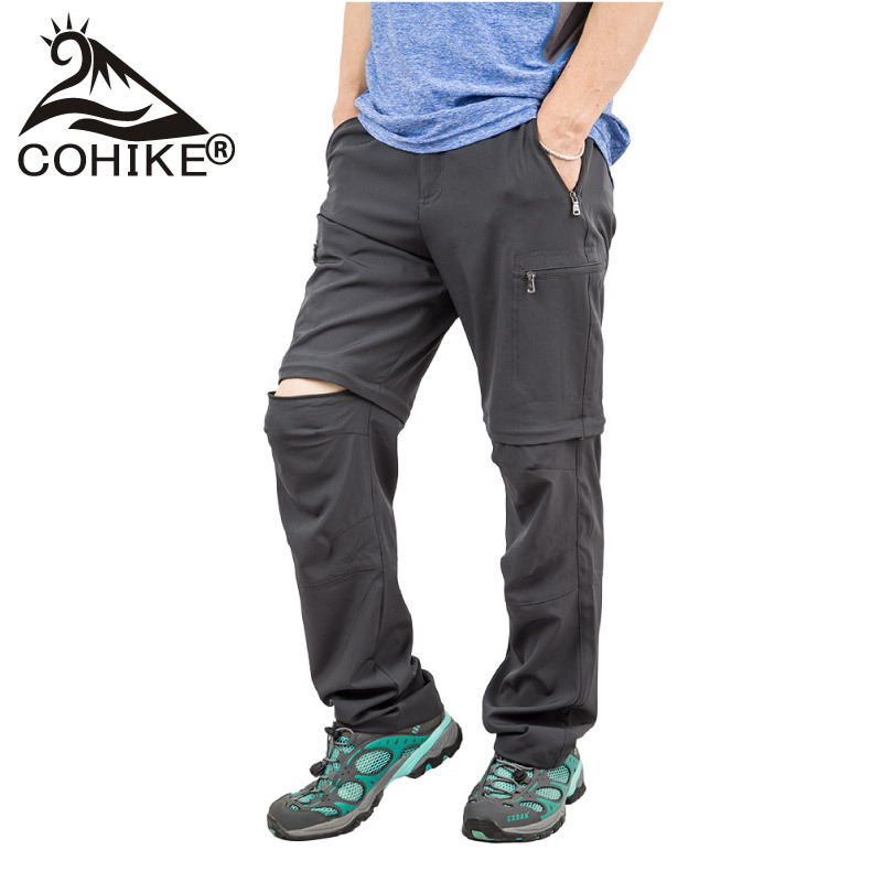 Double 12 Promotion Outdoor Quick-Drying Pants for Men, Two-Section Elastic Quick-Drying Summer Travel Hiking Sun Protection Breathable Pants