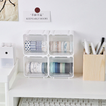 ins simple mini and paper tent tape storage girl desktop sticker collage material finishing stationery box