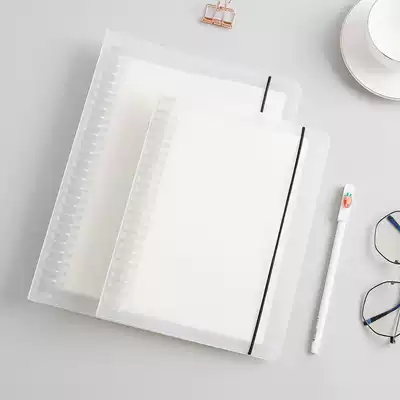Cornell transparent notebook loose-leaf efficient detachable office notepad hand book Simple ins style