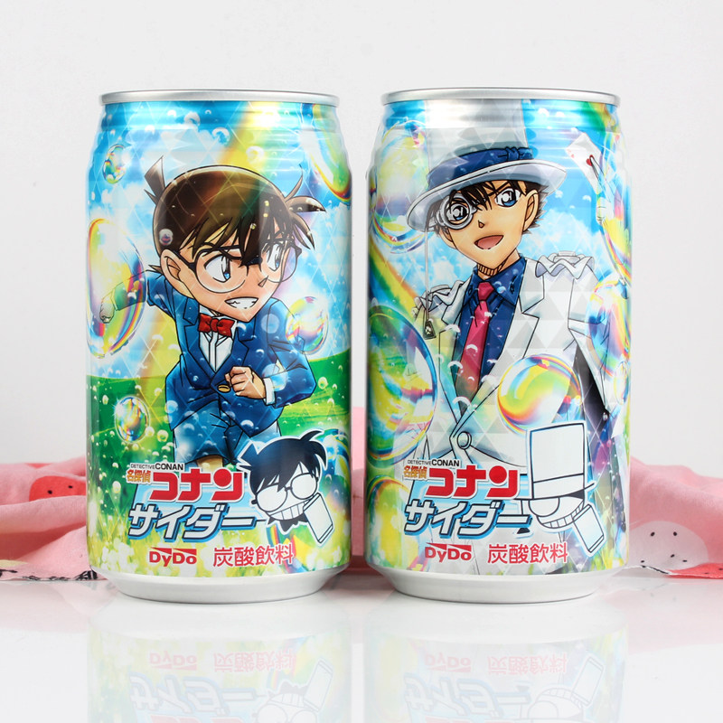 新品 日本进口dydo 达亦多名侦探柯南系列周边收藏版碳酸饮料
