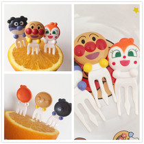 Japanese Anpanman 6 packs Cute childrens fruit sticks Fruit forks decorative toothpicks convenient spot