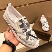 Official website jointly named Liden Armani canvas shoes mens versatile breathable casual one pedal shoes mens summer soft bottom shoes