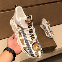 2021 spring and summer new printed Medusa mens shoes Joker Daddy shoes men breathable mesh casual shoes ins trend