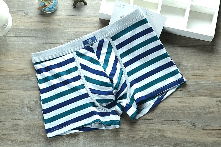 2 quần lót nam sọc bông Anh quần boyshort eo thoải mái thoáng khí thanh niên thủy triều quần short nam quần lót calvin klein nữ chính hãng