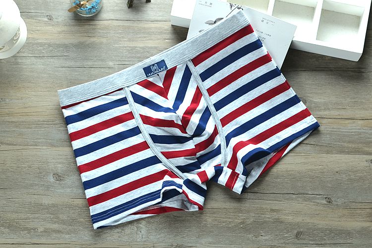 2 quần lót nam sọc bông Anh quần boyshort eo thoải mái thoáng khí thanh niên thủy triều quần short nam quần lót calvin klein nữ chính hãng