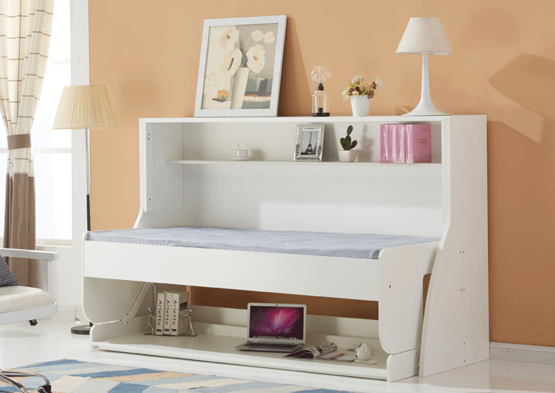 Dưới bàn tuyết tủ sách một đôi giường đàn piano vô giường kệ sách gấp giường đa năng giường tường G1 - Giường giường ngủ tân cổ điển
