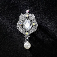 Mới Nhật Bản và Hàn Quốc trâm nam trâm cài ngọc trai rhinestone cổ hoa pin thời trang hoang dã cổ trâm ghim cài áo ngọc trai