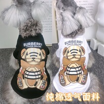 Pet Spring Summer Dress Pooch Cat Cat Breathable Thin clothes teddy Fou Bio Bears VIP pure cotton necropolis Chaochio