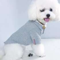 Pet Breathable Clothing Little Pooch Kitty Snownery Turns the Inron POLO shirt minimalist Classic Style Teddy