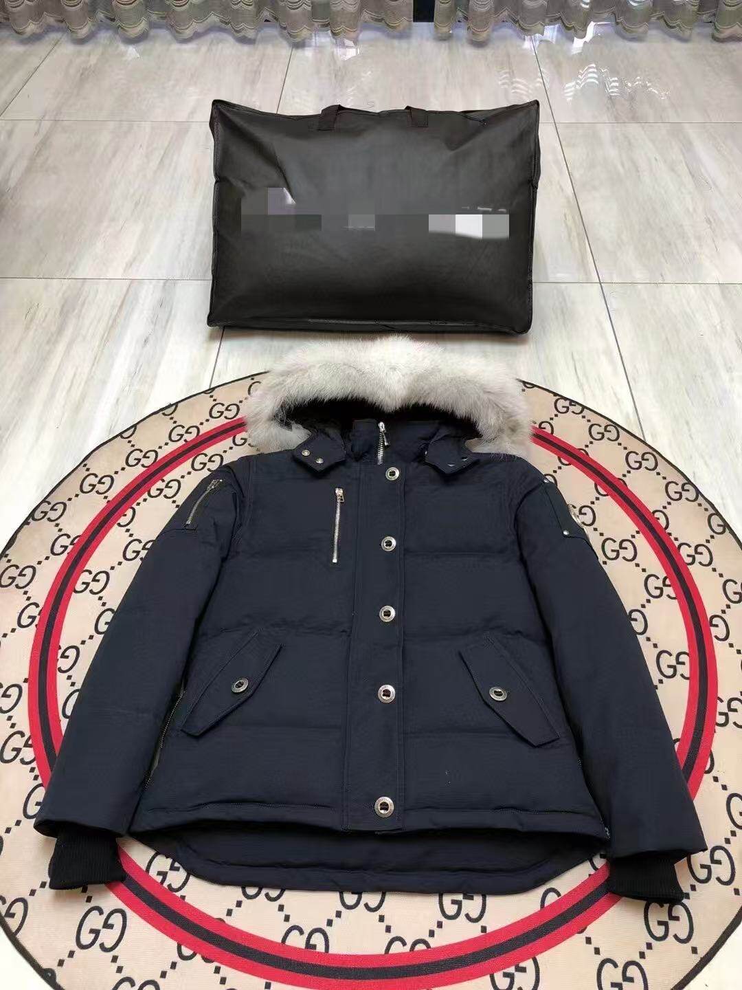 Winter Fox Fur Hooded 3Q Down Jacket Women Palm Moose 4