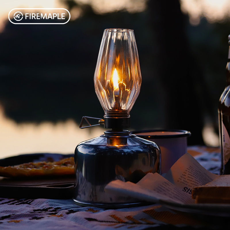 Fire maple exquisite glass gas tank lamp atmosphere camp lighting outdoor camping portable decorative glass lamp