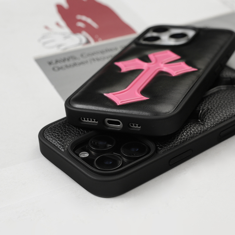 Cross Stitched Chrome Hearts Plus/Pro/Max – 16, 15, 14, 13, 12 iPhone Case