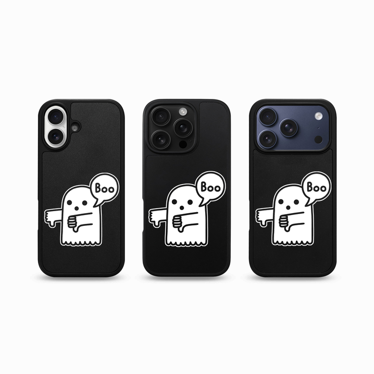 Cartoon Ghost Boo Thumbs Down Cute iPhone Case