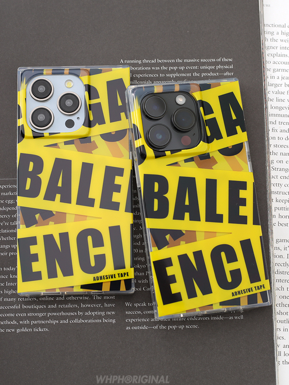 Balencia Stripes Square 15, 15 Plus, 15 Pro, 15 Pro Max, 14, 14 Pro, 14 Plus, 14 Pro Max iPhone Case