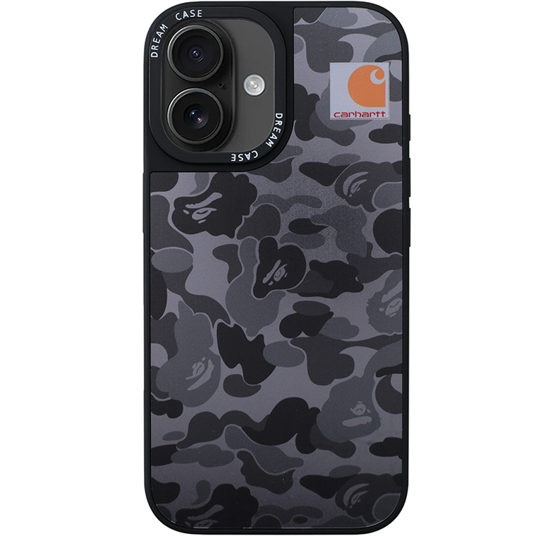 Carhartt Bape Camo Gray Orange iPhone Case