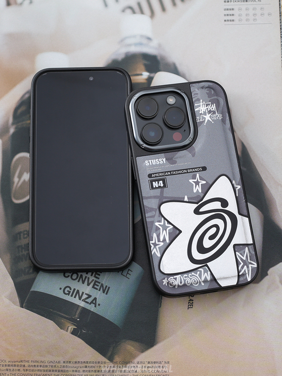 STUSSY Synthetic Leather 15, 14, 13, 12 iPhone Case