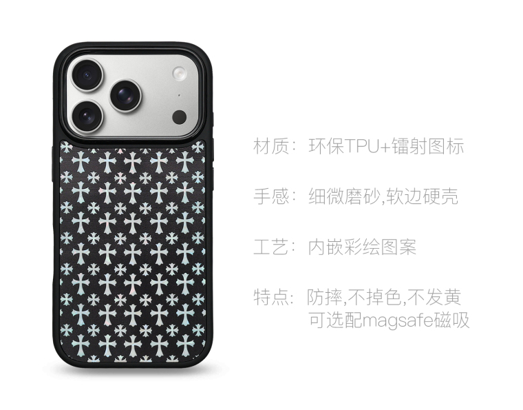 Iridescent Cross Pattern iPhone Case