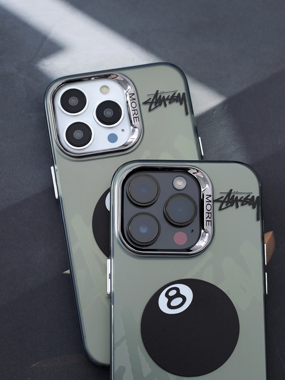 Personalized Black 8 Ball STUSSY 15, 14, 13, 12, 11 iPhone Case