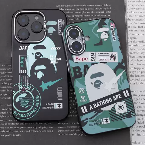A Bathing Ape New Phone Cases Covers Trendy Fashionable Anti Slip Plus/Pro/Max – iPhone 16, iPhone 15, iPhone 14, iPhone 13, iPhone 12