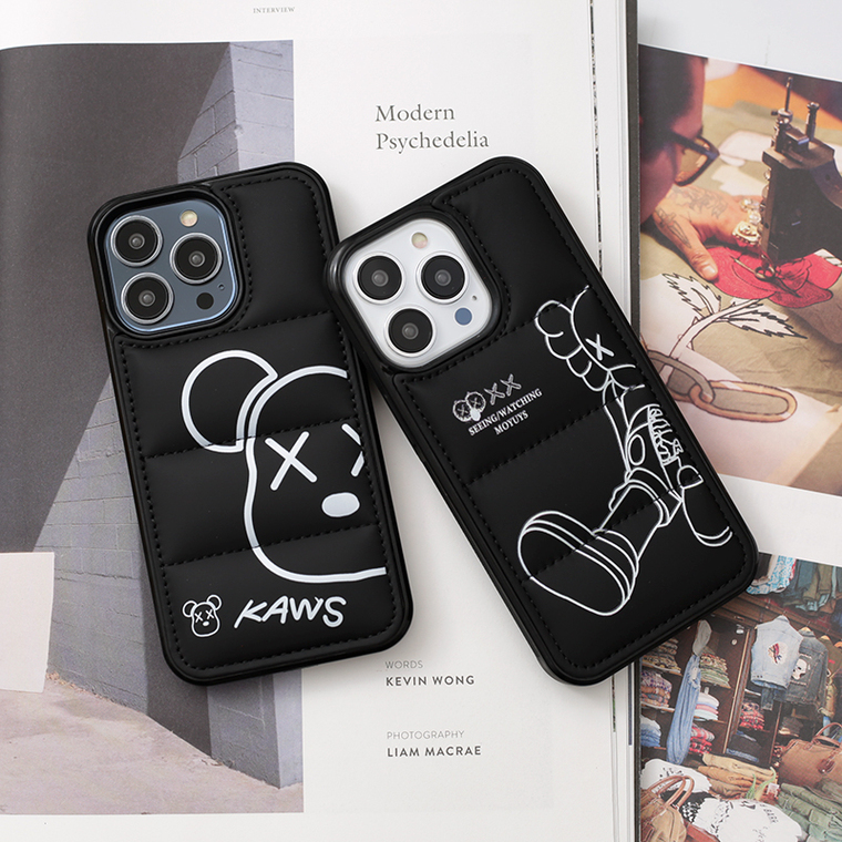 KAWS Bear Puffy Puffer Down Jacket 14, 13, 12 iPhone Case