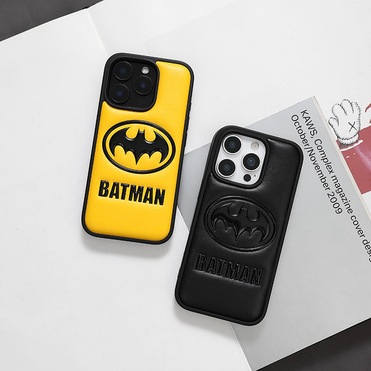 BATMAN 3D Pattern Leather – Plus/Pro/Max – 16, 15, 14, 13 iPhone Case