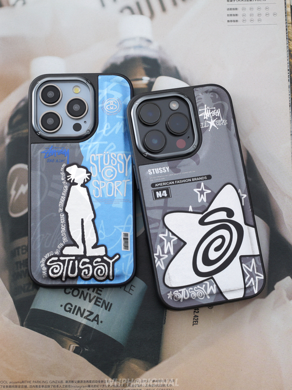 STUSSY Synthetic Leather 15, 14, 13, 12 iPhone Case