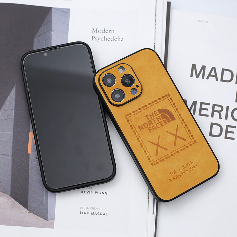 The North Face New Kaws Non Slip Leather 14, 13, 12 iPhone Case