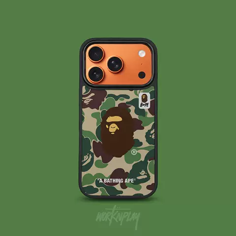 BAPE Camouflage Ape Head iPhone Case for iPhone 13 – 17