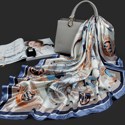 送长辈!秋冬季真丝巾百搭大方巾围巾