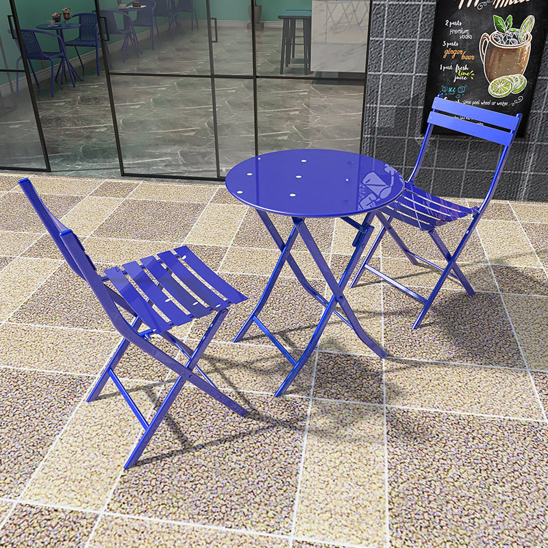 Net Red Folds Camping balcony Small table and chairs Ideas light extravaganza Iron Art Small Outdoor Three Sets Combinations