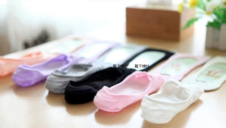 3 cặp miệng cá vớ vô hình nữ sợi tre vớ thuyền cotton nông miệng non-slip silicone mùa xuân và mùa hè ngón chân mỏng triều