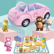 Childrens girl princess toy car picnic camper pink super baby play house 2-3-4 years old 6