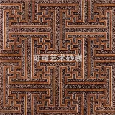 Sand rock stone TV background wall brick Sand rock plate cultural stone relief resin brick Sand rock imitation copper ten thousand words