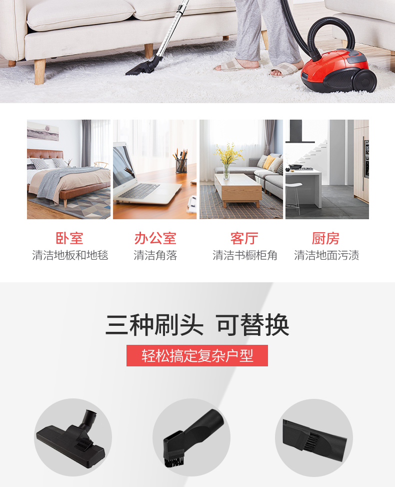 Máy hút bụi gia đình TCL cầm tay ngang lớn hút công suất cao Máy hút bụi gia đình nhỏ - Máy hút bụi máy hút bụi bluestone