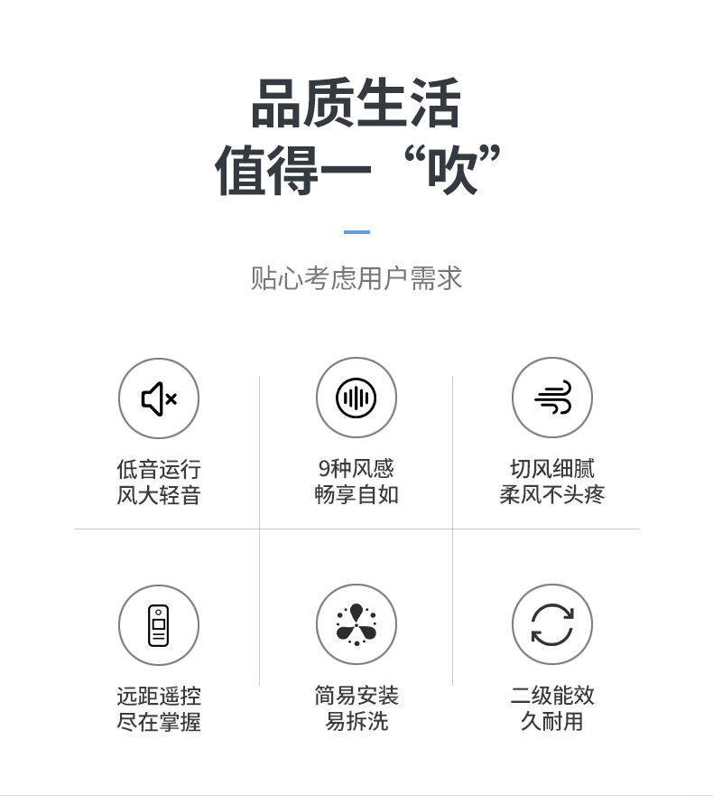 TCL 5叶静音电风扇 机械款 三档风速 图3