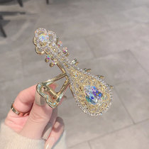 Chinese Wind Fashion Super Shiny Pipa Grip Pinch Country Tide Light Extravagant Senior Sensation Hairpin Rear Brain Spoon Shark Clip