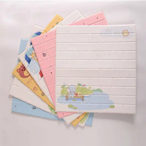 Wallpaper self-adhesive 3d three-dimensional wall stickers cartoon childrens room kindergarten anti-collision foam soft bag bedroom background wall