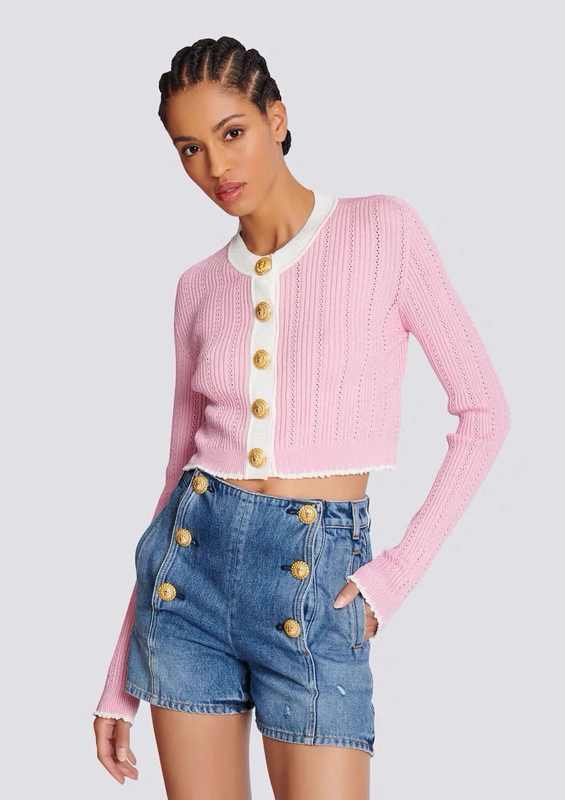 Effie Balmain 2026 Spring and Autumn New Women's Sweater Cardigan Fashion Classic Top Coat Knitwear