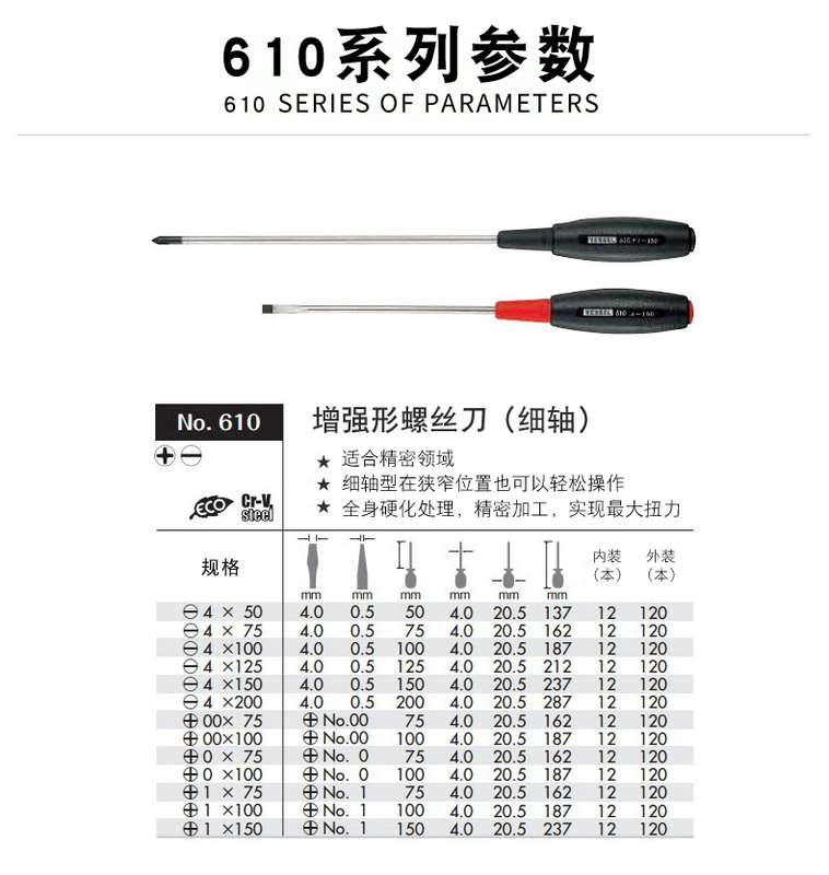 Nhật Bản Weiwei nhập khẩu VESSEL Phillips tuốc nơ vít với công cụ sửa chữa bằng tay từ bit