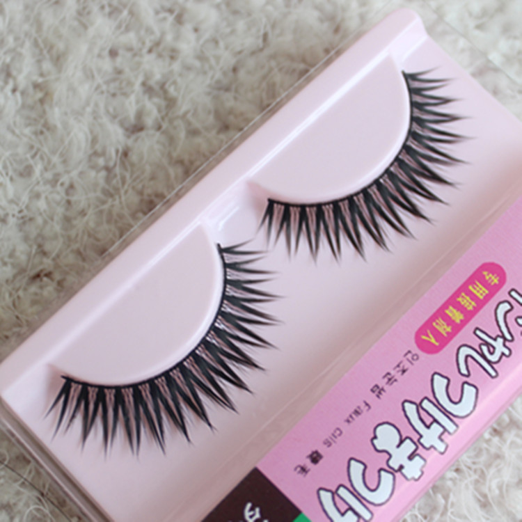 Nhật Bản eyel lông mi giả 086 trang điểm nude tự nhiên dày nhỏ chéo ngắn ngày trang điểm lông mi 10 đôi - Lông mi giả keo gắn mi